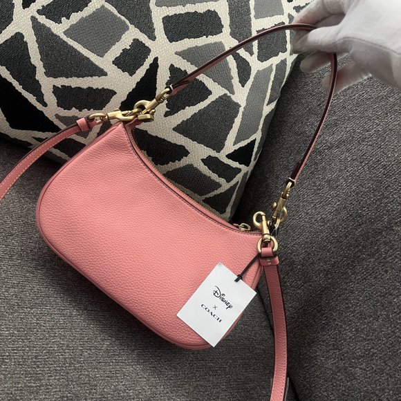NWT COACH CM858 Disney X Coach Teri Shoulder Bag w Ice Skate Motif Blush Multi - Picture 5 of 7